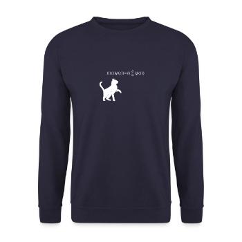 Schrödinger's Cat - Physicist Gift Physics Nerd - Unisex Sweatshirt - navy - Front - Alina (178cm) & Michal (187cm)