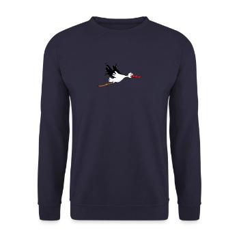 Animal Stork Alsace - Unisex Sweatshirt - navy - Front - Alina (178cm) & Michal (187cm)