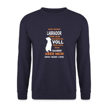 LABRADOR - Unisex Pullover - Navy - Vorne - Alina (178cm) & Michal (187cm)