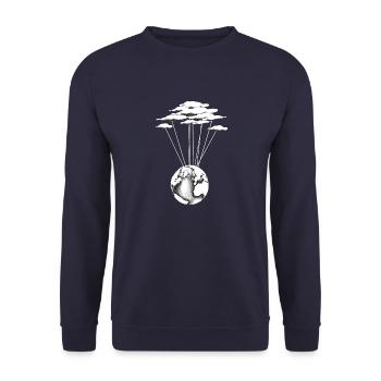 Terre En Ballons Nobles - Unisex Sweatshirt - navy - Front - Alina (178cm) & Michal (187cm)