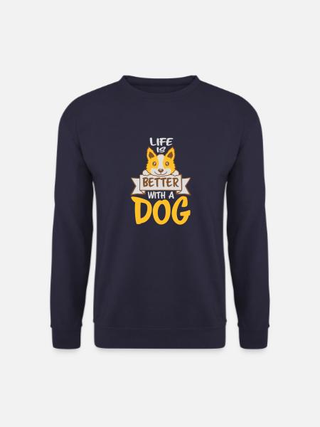 better with a dog - Unisex Sweatshirt - navy