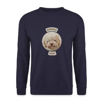 Doodle mom - Unisex Sweatshirt - navy - Front - Alina (178cm) & Michal (187cm)