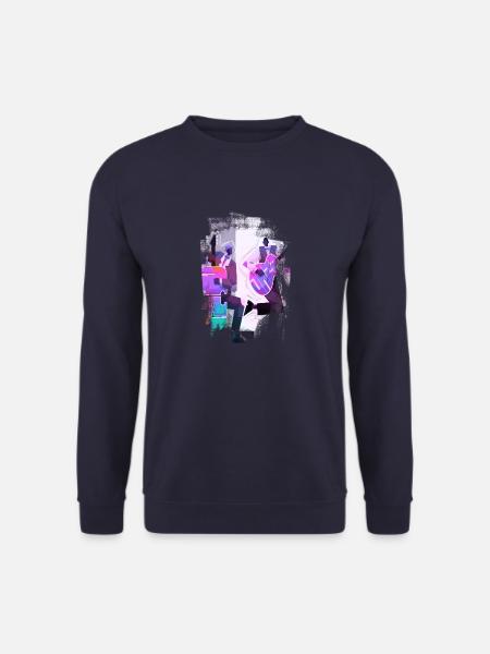 Musik Retro Heavy Metal Hard Rock Punk Vinyl Pop - Unisex Pullover - Navy
