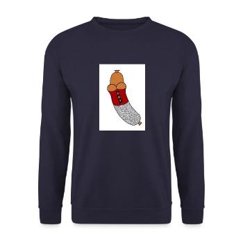 Betty, the big-hearted burlesque sassy sausage - Unisex Sweatshirt - navy - Front - Alina (178cm) & Michal (187cm)