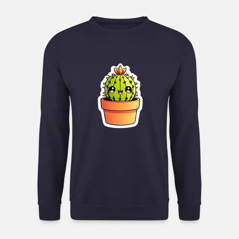 Cactus Cactus Kawaii Decal - Unisex Sweatshirt - navy