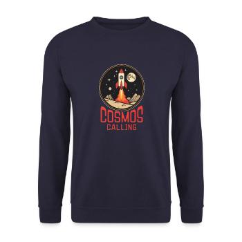 Cosmos Calling - Unisex Sweatshirt - navy - Front - Alina (178cm) & Michal (187cm)