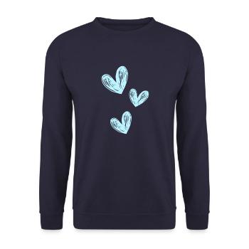 Love blue - Unisex Pullover - Navy - Vorne - Alina (178cm) & Michal (187cm)