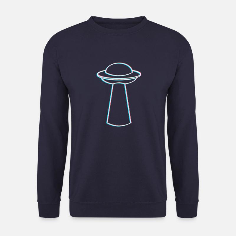 UFO Glitch – Rave & Techno Vibes - Unisex Pullover - Navy