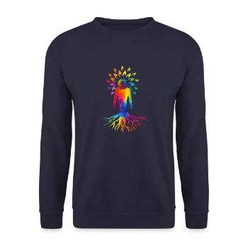 Symbol of nature's lowest common denominator - Unisex Sweatshirt - navy - Front - Alina (178cm) & Michal (187cm)
