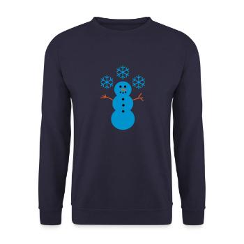 Bonhomme de Neige - Sweat-shirt Unisexe - marine - Devant - Alina (178cm) & Michal (187cm)