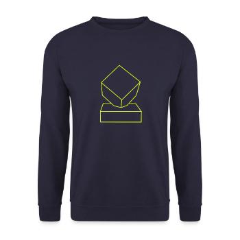 Cobble Roubaix Icône Jaune - Sweat-shirt Unisexe - marine - Devant - Alina (178cm) & Michal (187cm)