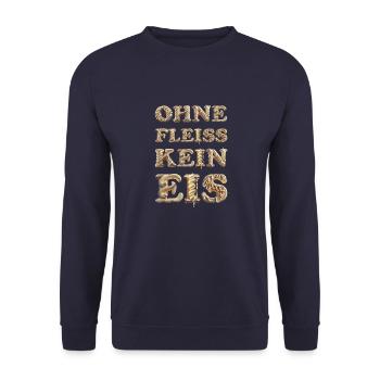 Eis& Eiscreme als Belohnung - Unisex Pullover - Navy - Vorne - Alina (178cm) & Michal (187cm)