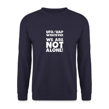 UFO UAP whatever we are not alone - Unisex Sweatshirt - navy - Front - Alina (178cm) & Michal (187cm)