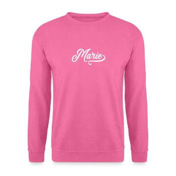 Marie - First name - Unisex Sweatshirt - pink - Front
