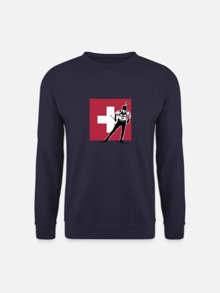 Biathlon - Langlauf -Schweiz - swiss - Unisex Pullover - Navy
