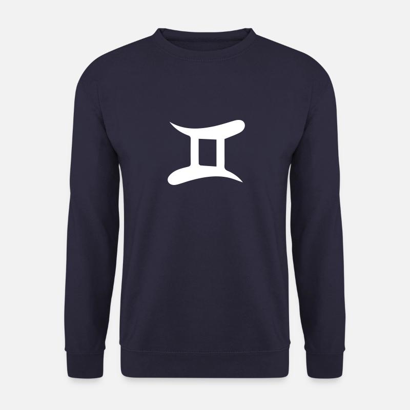 Sternzeichen Zwilling Weiß Geschenk Geschenkidee - Unisex Pullover - Navy