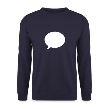 speech bubble icon - Unisex Sweatshirt - navy - Front - Alina (178cm) & Michal (187cm)