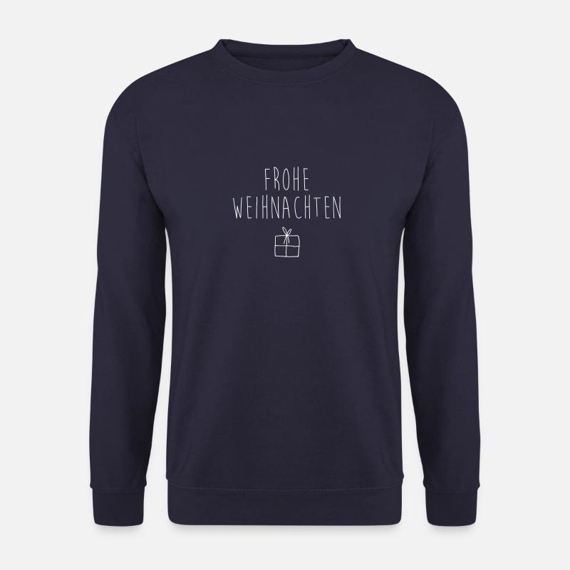 Frohe Weihnachten Geschenk weiss Geschenkidee - Unisex Pullover - Navy