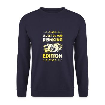 Lloret De Mar Drinking Saying - Sweat-shirt Unisexe - marine - Devant - Alina (178cm) & Michal (187cm)