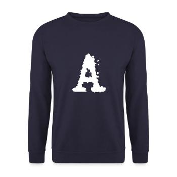 A - Unisex Pullover - Navy - Vorne - Alina (178cm) & Michal (187cm)