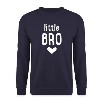 Little Bro - Unisex Pullover - Navy - Vorne - Alina (178cm) & Michal (187cm)