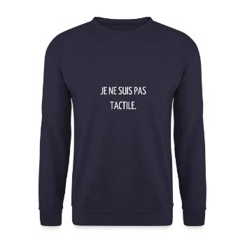 Tactile - Sweat-shirt Unisexe - marine - Devant - Alina (178cm) & Michal (187cm)