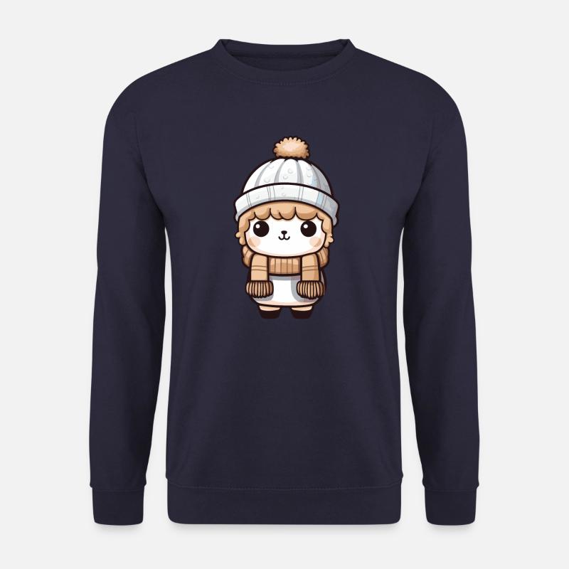 Alpaca Winter Llama Comic - Unisex Sweatshirt - navy