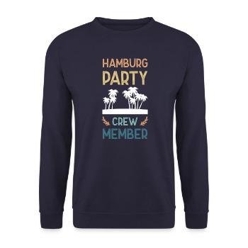 Hamburg Party Crew - Unisex Pullover - Navy - Vorne - Alina (178cm) & Michal (187cm)
