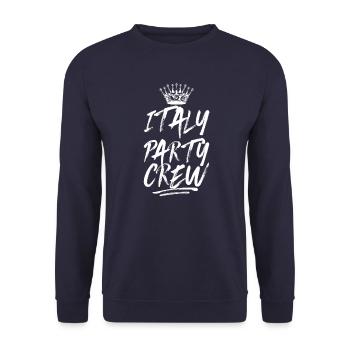Dicton de l’équipe de fête en Italie - Sweat-shirt Unisexe - marine - Devant - Alina (178cm) & Michal (187cm)