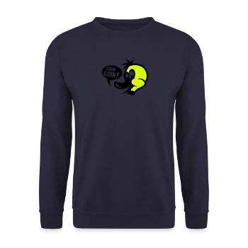 canard coin coin dessin - Sweat-shirt Unisexe - marine - Devant - Alina (178cm) & Michal (187cm)