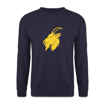 Goat goat goat ram ibex - Unisex Sweatshirt - navy - Front - Alina (178cm) & Michal (187cm)