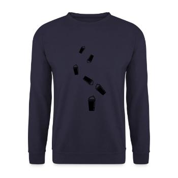 Coffee Icon - Unisex Sweatshirt - navy - Front - Alina (178cm) & Michal (187cm)