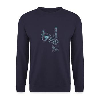 screws,drawing,screwdriver,screw,blue - Unisex Sweatshirt - navy - Front - Alina (178cm) & Michal (187cm)