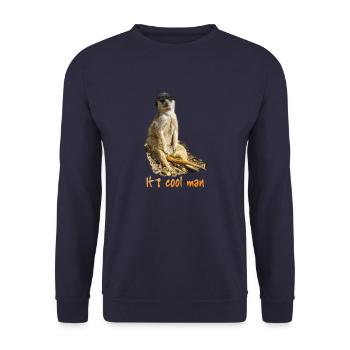 It´s cool man - Unisex Pullover - Navy - Vorne - Alina (178cm) & Michal (187cm)