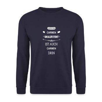 CARMEN - Unisex Pullover - Navy - Vorne - Alina (178cm) & Michal (187cm)