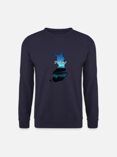 Karte von Finnland Finnland Finnland - Unisex Pullover - Navy