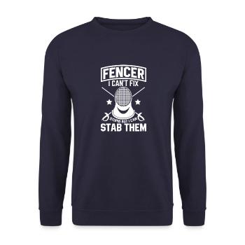 Fechter Bestes Team Fechten Leben Kampfsport Sport - Unisex Pullover - Navy - Vorne - Alina (178cm) & Michal (187cm)