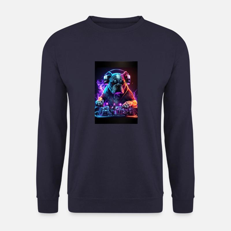 Bulldog DJ Hunde DJ - Unisex Pullover - Navy