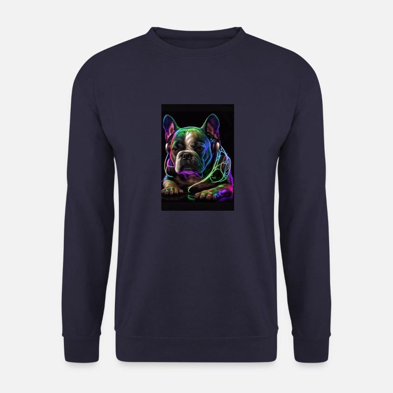 Bulldog DJ Hunde DJ - Unisex Pullover - Navy