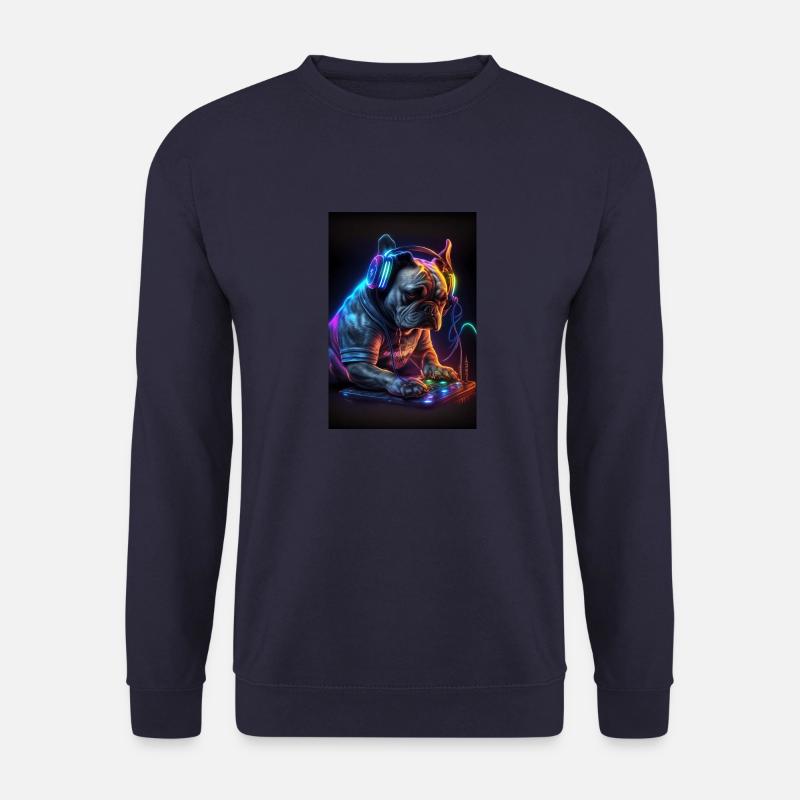 Bulldog DJ Hunde DJ - Unisex Pullover - Navy