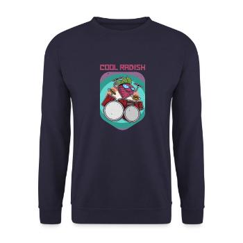 Ernährung Vegan Rettich Gesund Salat Veganer - Unisex Pullover - Navy - Vorne - Alina (178cm) & Michal (187cm)