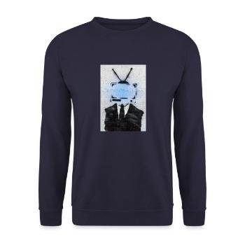 Mind control - Unisex Sweatshirt - navy - Front - Alina (178cm) & Michal (187cm)