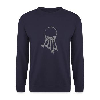 Jeu de clés - Sweat-shirt Unisexe - marine - Devant - Alina (178cm) & Michal (187cm)