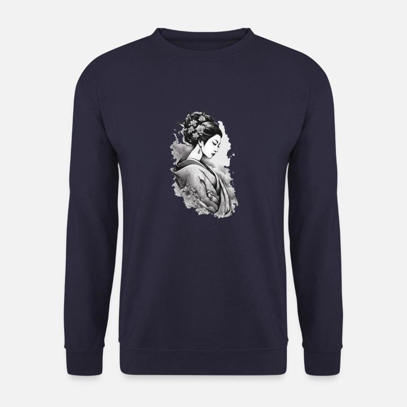 geisha transparent - Unisex Pullover - Navy