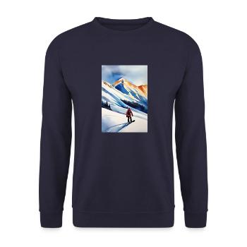 Snowboarder II - Unisex Pullover - Navy - Vorne - Alina (178cm) & Michal (187cm)