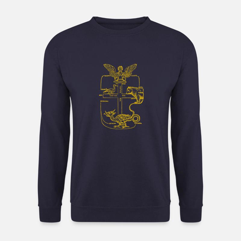 Vier Elemente der Alchemie Gold - Unisex Pullover - Navy