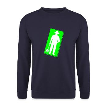 Farmer Silhouette Landwirt - Unisex Pullover - Navy - Vorne - Alina (178cm) & Michal (187cm)