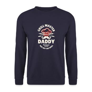 Grill Master Chef Daddy - Hot of the Grill - Unisex Sweatshirt - navy - Front - Alina (178cm) & Michal (187cm)