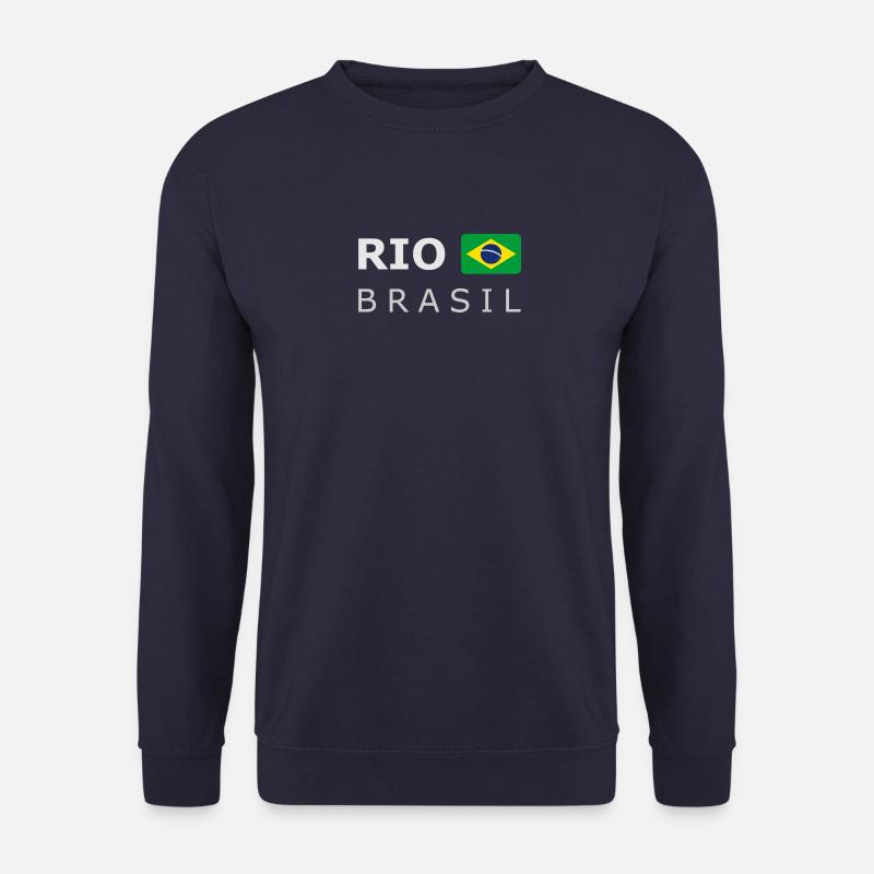 RIO BRASIL white-lettered 400 dpi - Sweat-shirt Unisexe - marine