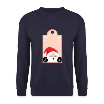 Weihnachten - Christmas Santa Claus Nikolaus Xmas - Unisex Pullover - Navy - Vorne - Alina (178cm) & Michal (187cm)